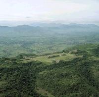Monte Albn:
          Aerial view of site and Valley of Oaxaca